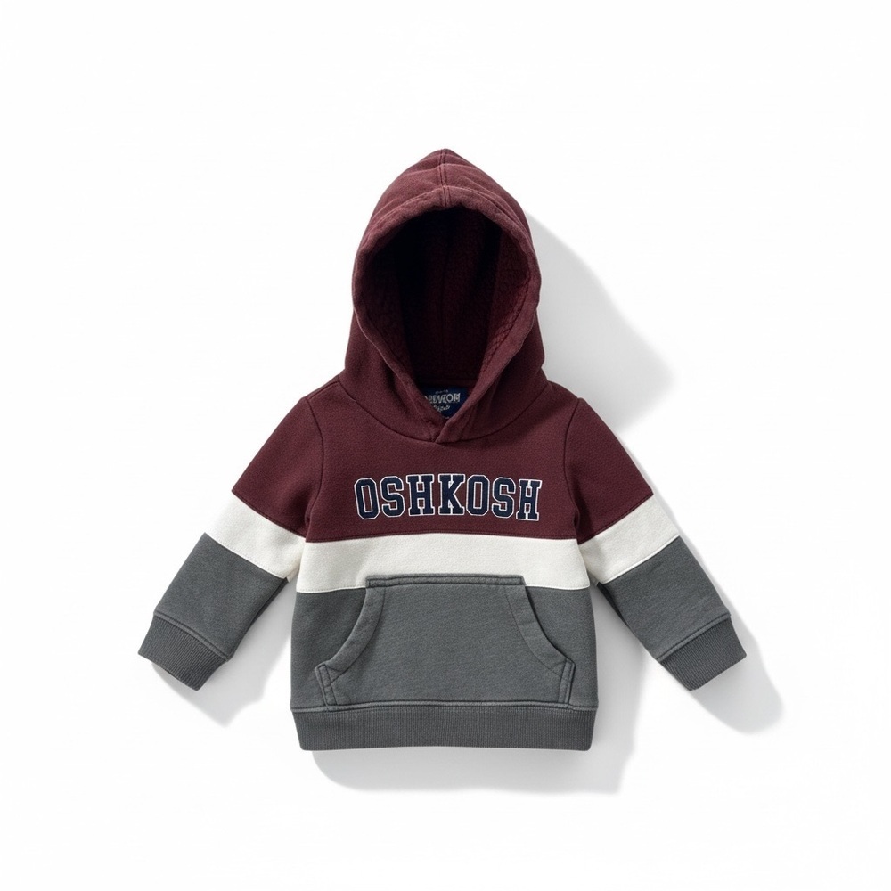 OshKosh B'gosh Kids' Maroon and Gray Hoodie